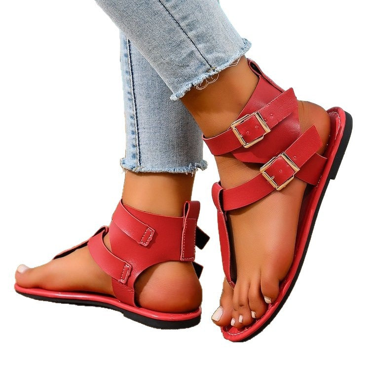 Damen modische Riemchen-Sandalen mit luxurösem Glitzereffekt EB