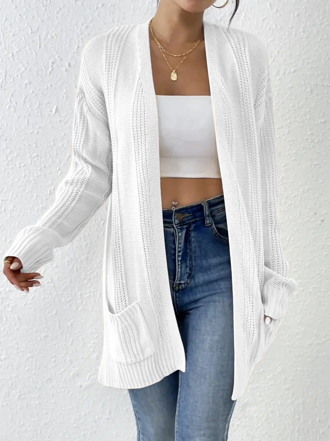 Damen Strickjacke mit Taschen EB
