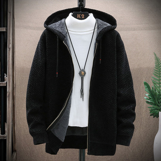 Damen gemütliche Kapuzenjacke mit weichem Innenfutter und innovativem Schnitt EB