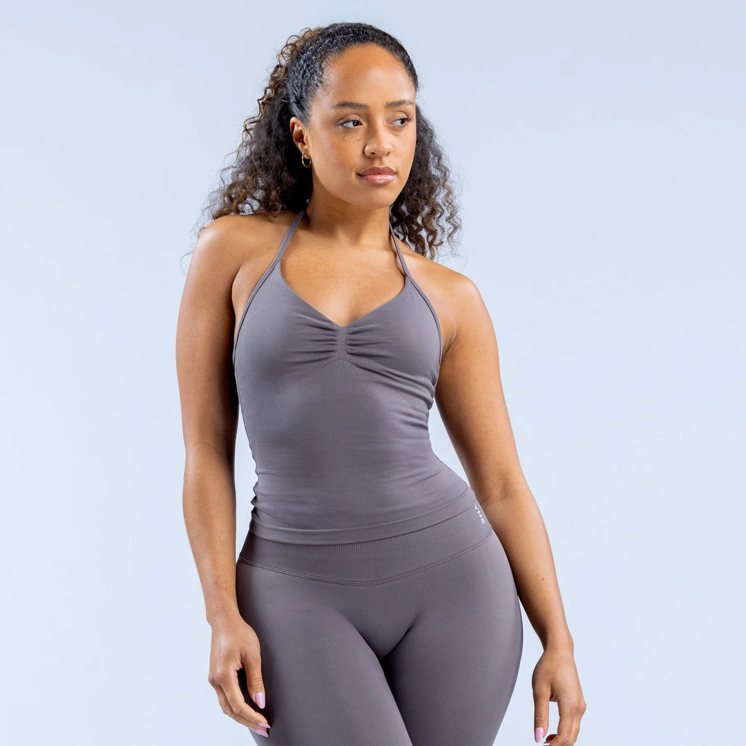 Damen Sportliches Oberteil mit verstellbaren Trägern und raffiniertem Raffungselement EB