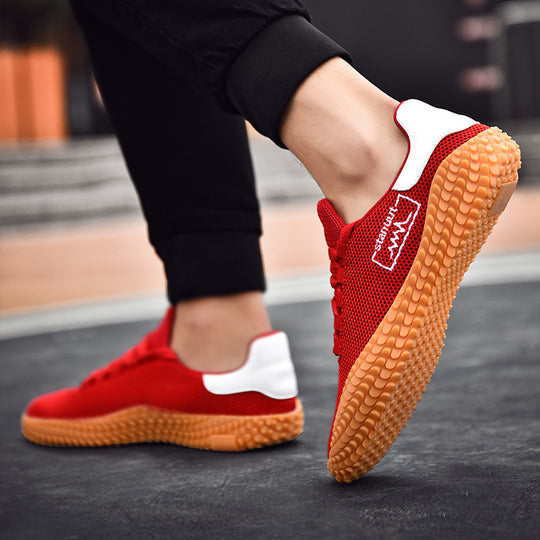 Herren Camouflage Strick-Sneaker mit griffiger Wabenprofilsohle und gepolstertem Knöchelkragen EB