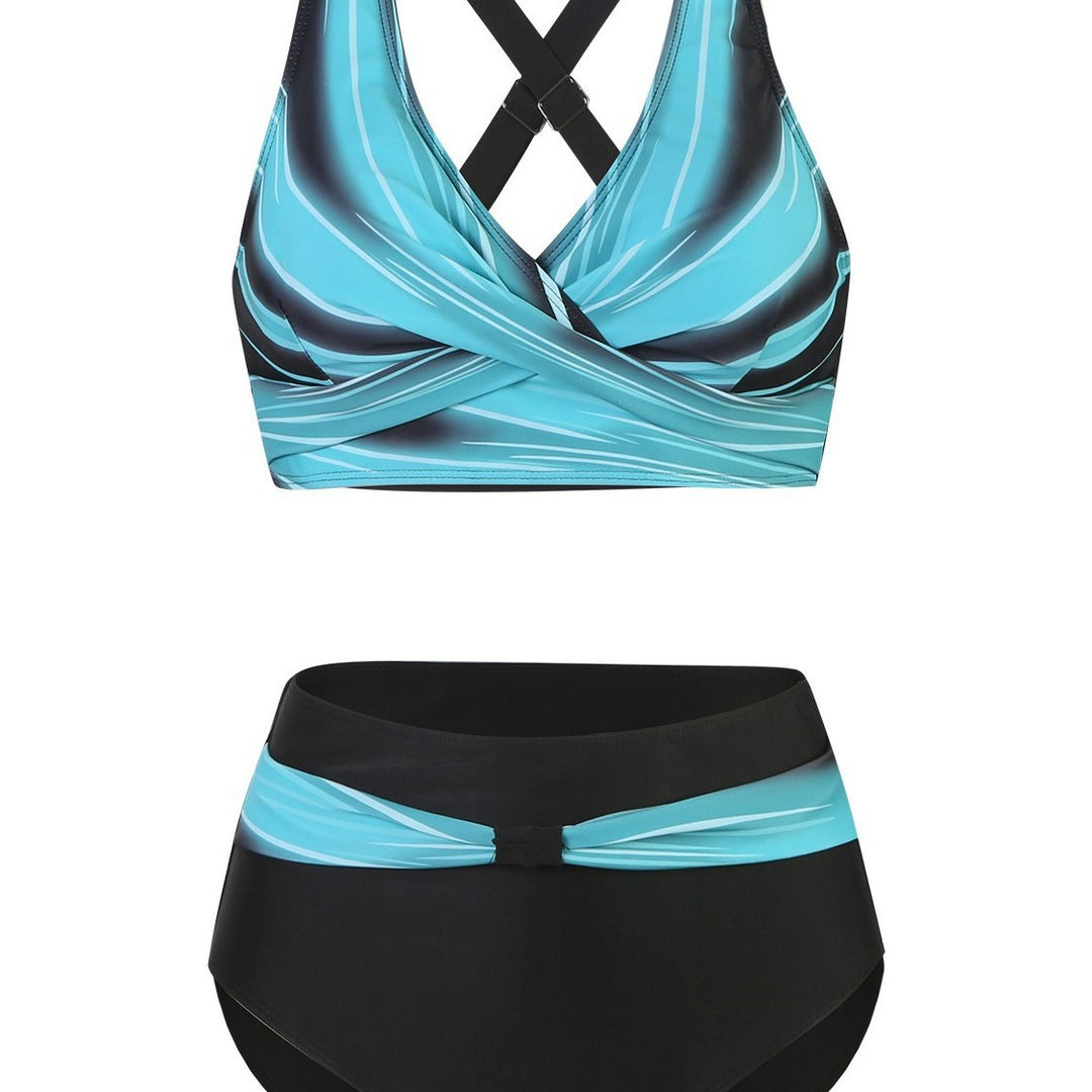 Damen Hochtaillierter Sport-Bikini mit elegantem Rückenschnitt EB