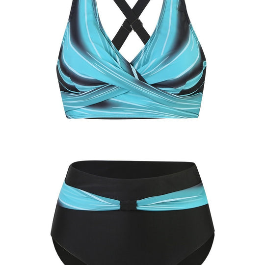Damen Hochtaillierter Sport-Bikini mit elegantem Rückenschnitt EB