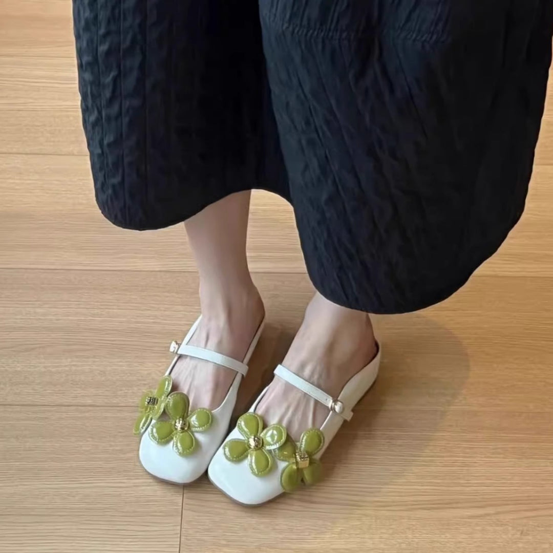 Damen Sling-Sandalen mit modischem Blumendesign und komfortabler Innensohle EB