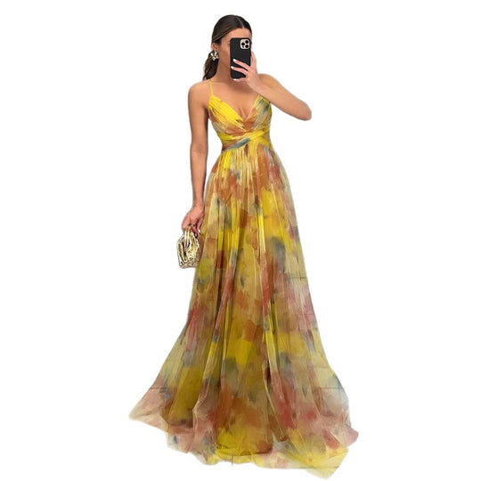 Damen Elegantes und florales Abendkleid mit schmeichelndem Schnitt EB
