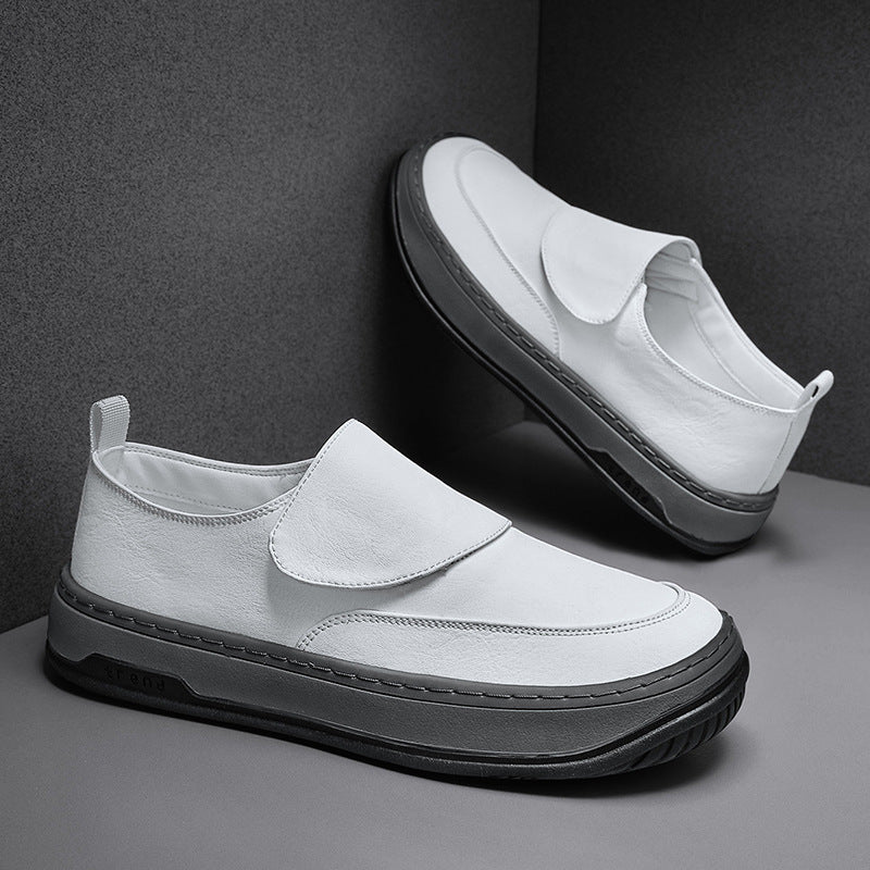 Damen Modische Slip-On Sneaker aus hochwertigem Leder EB