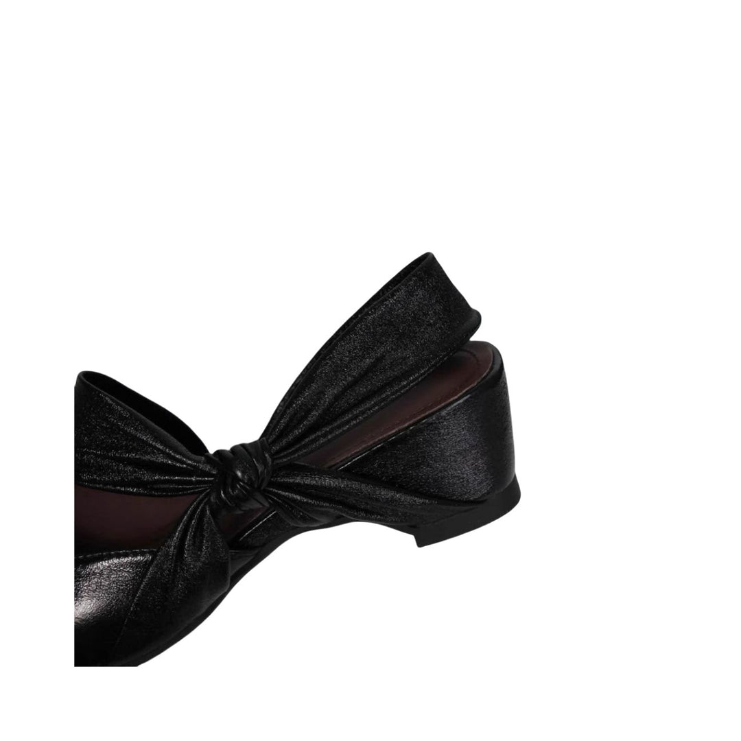 Damen Slingback-Pumps mit eleganter Schleifenverzierung und glänzender Oberfläche EB
