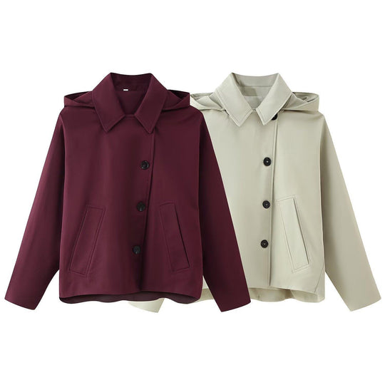 Damen Übergangsjacke mit hochschließendem Kragen und praktischen Taschen EB