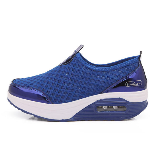 Damen Bequeme Slip-On Sneakers mit atmungsaktivem Obermaterial und dämpfendem Fußbett EB