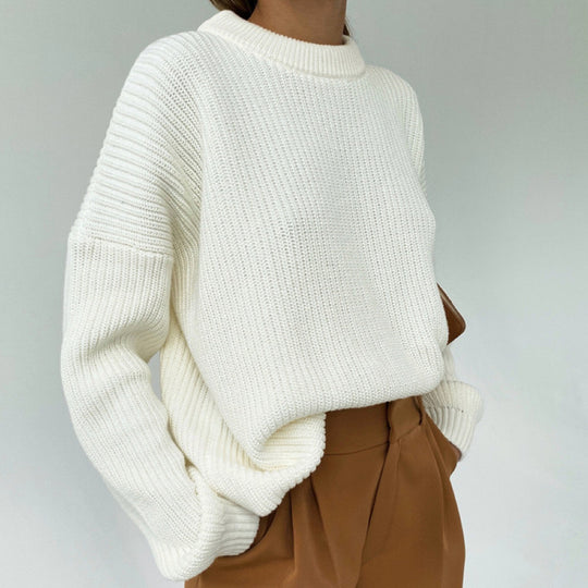 Damen Oversized Strickpullover mit strukturiertem Muster EB