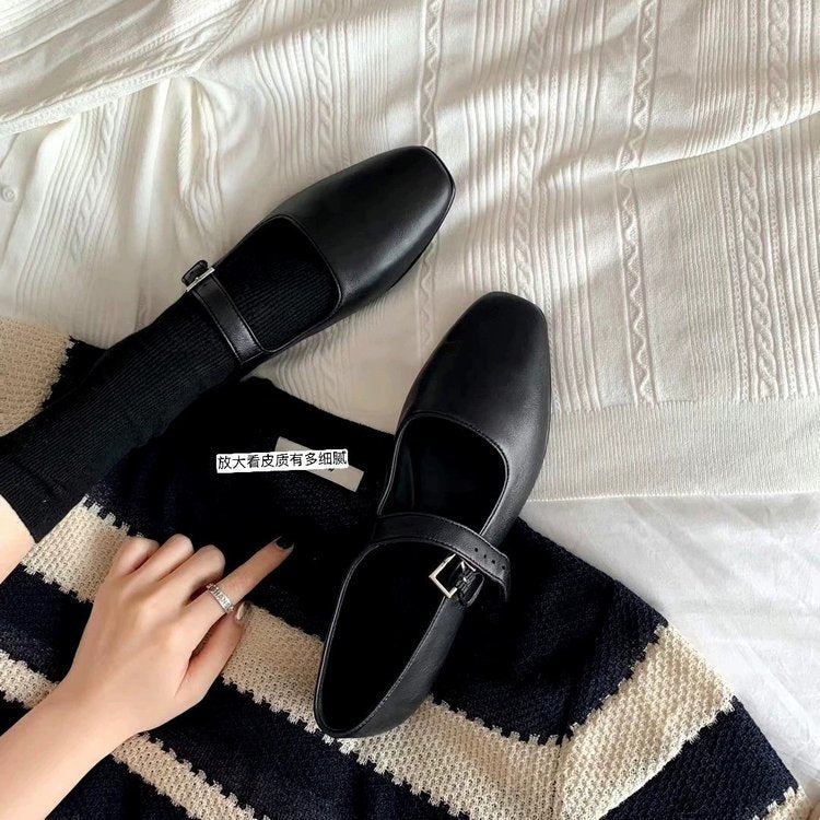 Damen elegante Mary Jane Ballerinas mit modischer Schnalle EB