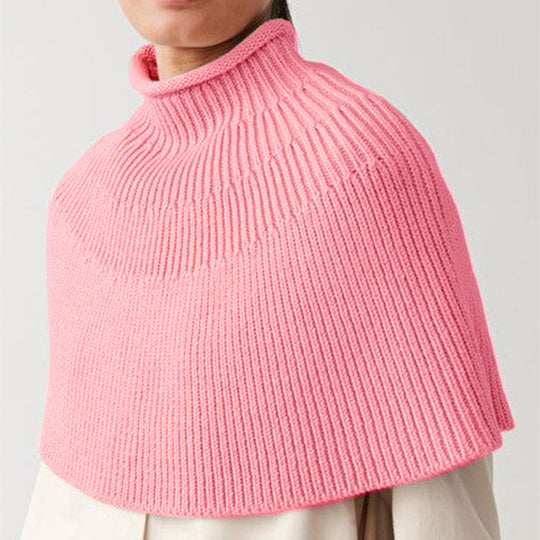 Damen Stricktop mit hohem Kragen und Wellenstruktur EB