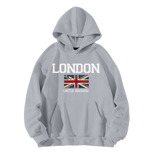 Damen Kapuzenpullover im urbanen London-Style mit Kängurutasche und gemütlichem Schnitt EB