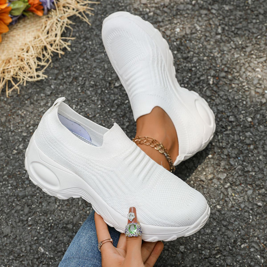 Damen Komfortable Slip-On Sneakers mit atmungsaktivem Mesh-EB
