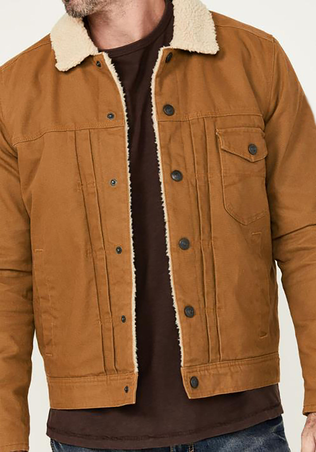Herren Fleecegefütterte Denimjacke EB
