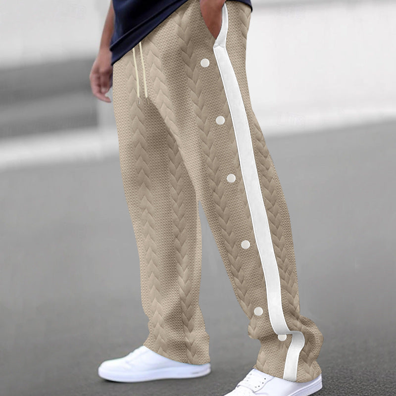 Herren Sportliche Freizeithose mit innovativem Knopfdesign und elastischem Bund EB