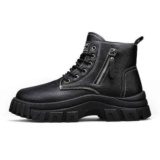 Damen Stiefeletten mit robustem Profil und seitlichem Reißverschluss EB