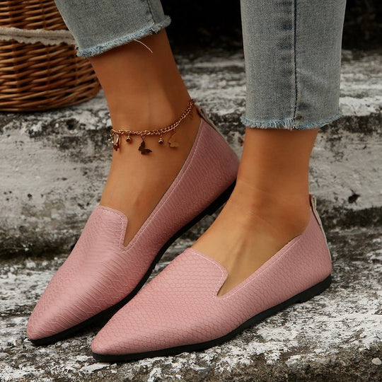 Damen  flexible Keil-Slipper mit Schlangenprägung, gepolstertem Komfortfußbett und rutschfester Gummisohle EB