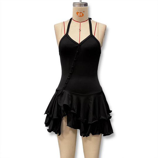 Damen Tänzeroutfit mit raffinierten Volant-Details und elegantem Schnitt EB