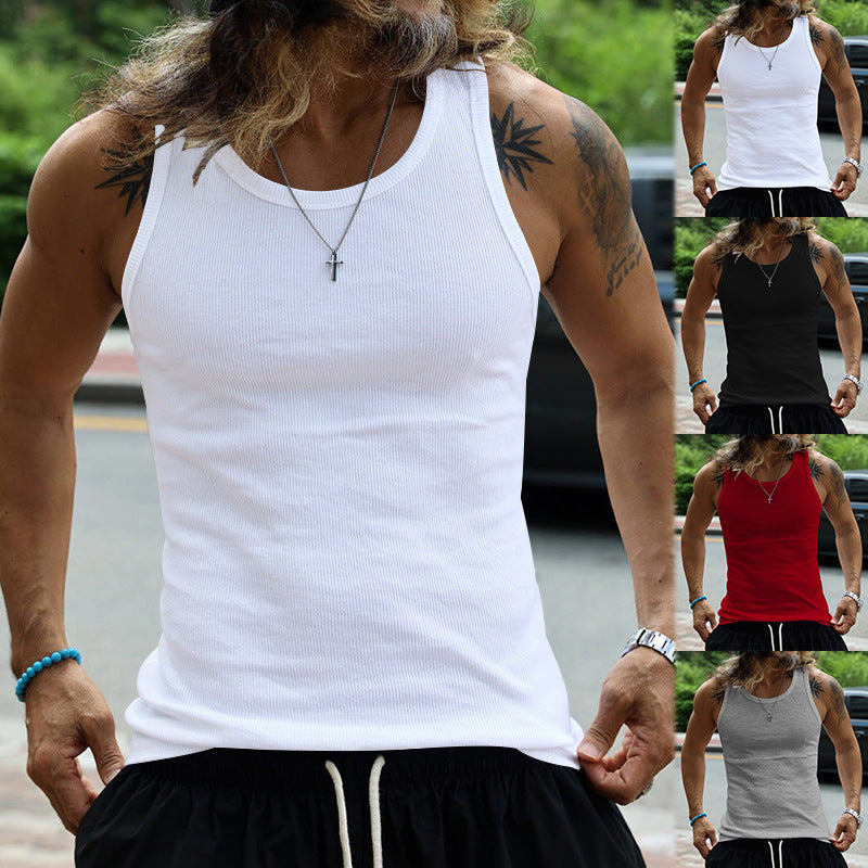 Herren Muskelshirt mit atmungsaktivem Rippenstrick EB