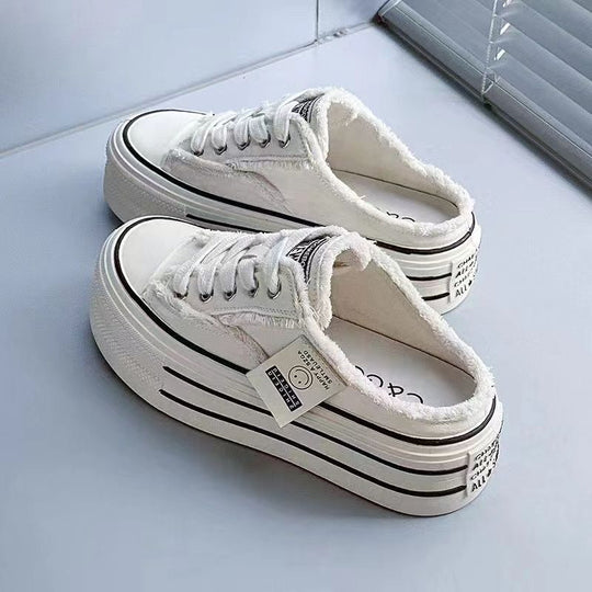 Damen Plüschfreizeitsneaker mit dicker Plattform und sportlichem Flair EB