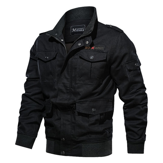 Herren nan robuste Fieldjacke mit Mehrfachtaschen, gesteppter Innenleiste und Rippbündchen EB