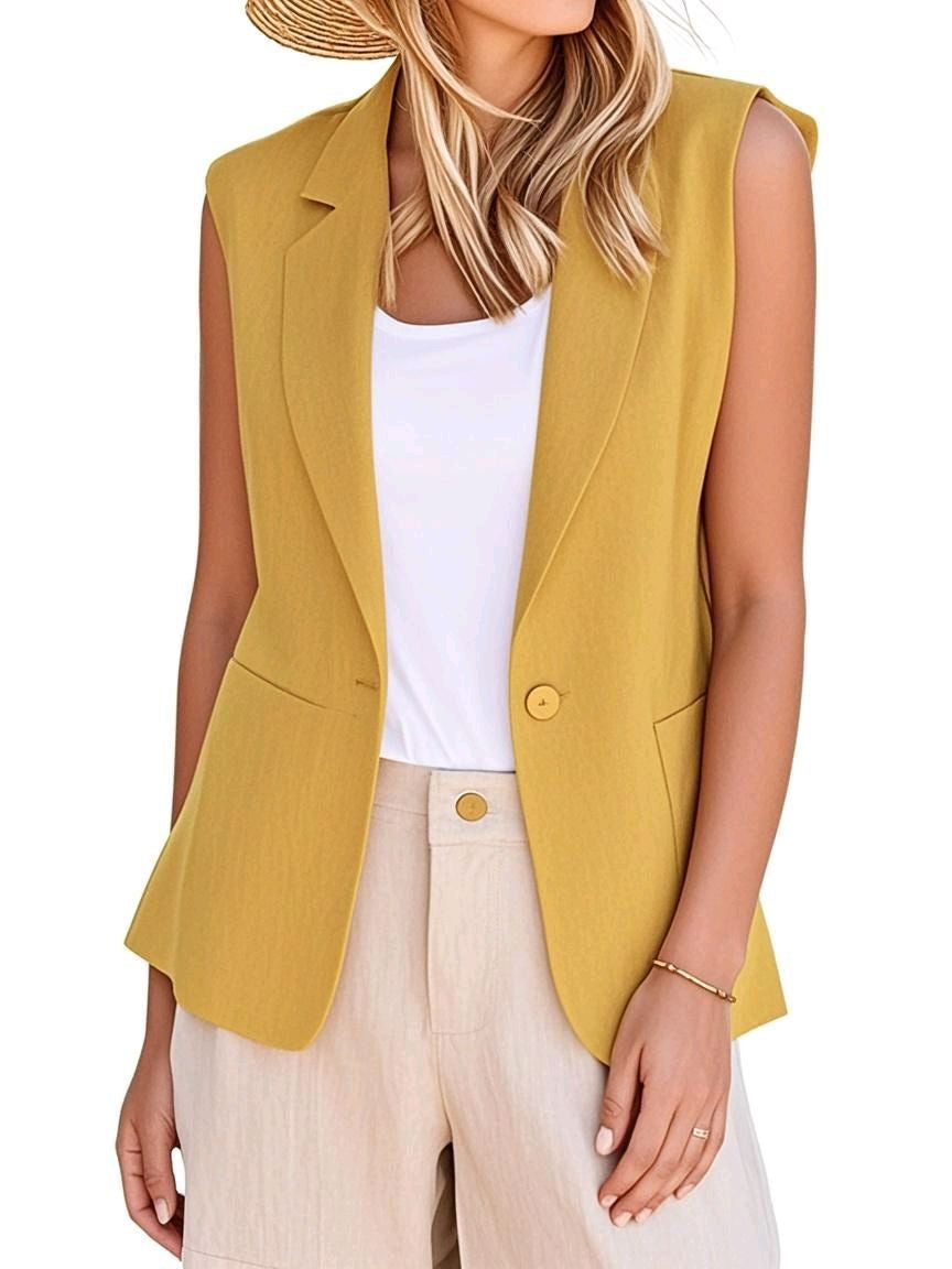 Damen elegantes Blazer-Shorts-Set mit fließendem Schnitt EB