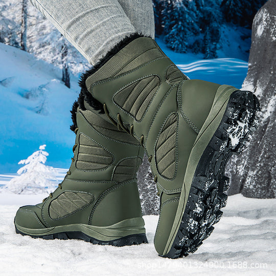 Damen Warm gefütterte Winterstiefel mit rutschfester Gummisohle EB