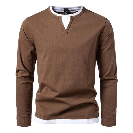 Herren Longsleeve Shirt mit innovativem Kragen EB