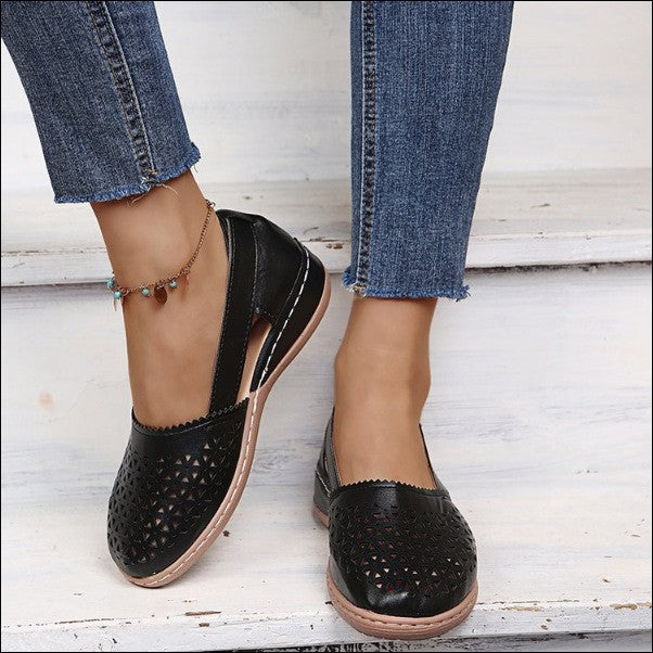 Damen Atmungsaktive Slip-On Sandalen mit seitlicher Öffnung und modischem Design EB