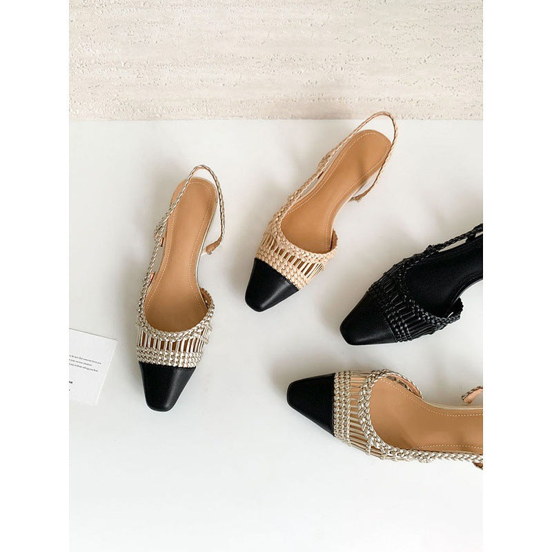 Damen Slingback-Pumps mit funkelndem Schmuckdetail und eleganter Spitze EB