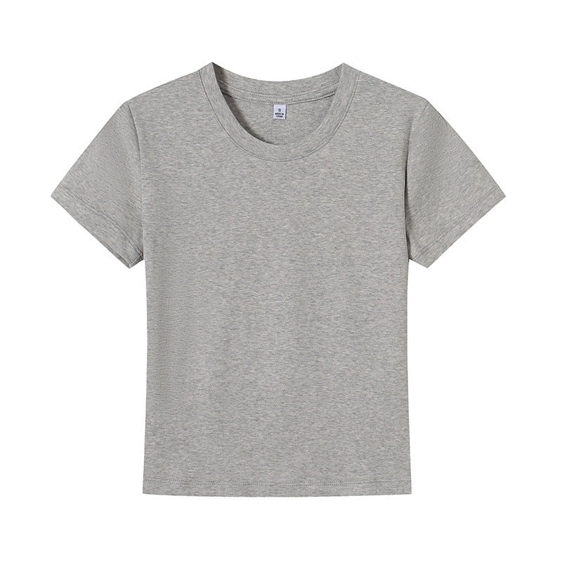 Damen Basic T-Shirt mit Rundhalsausschnitt und atmungsaktivem Material EB