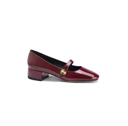 Damen elegante Mary Jane Ballerinas mit modischer Schnalle EB