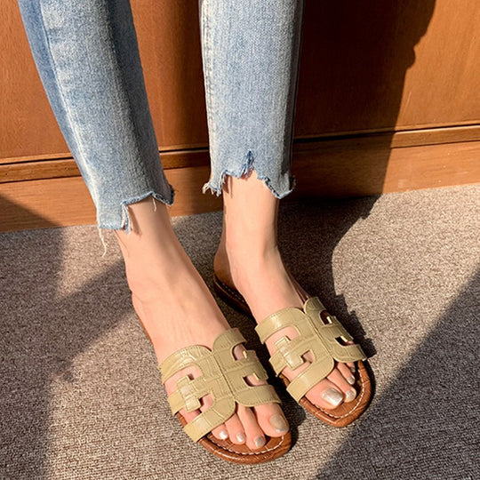 Damen komfortable Sandalen mit elastischen Riemen und trendigem Design EB
