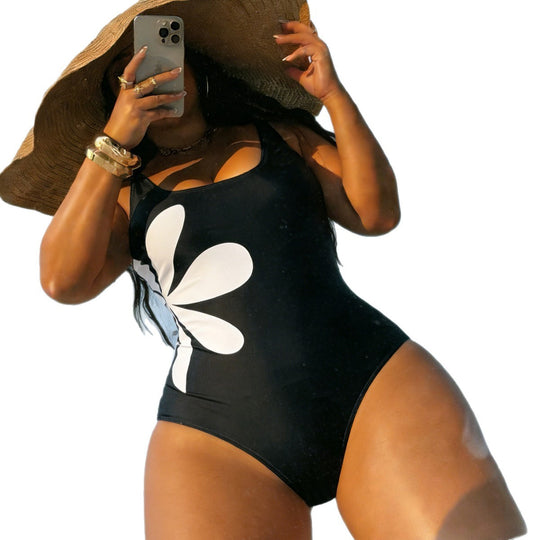 Damen Schwimmanzug mit floralem Design EB