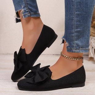 Damen Ballerinas mit modischer Schleifen-Applikation EB