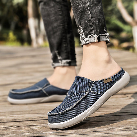 Damen Bequeme Slip-On Freizeitschuhe aus atmungsaktivem Material EB