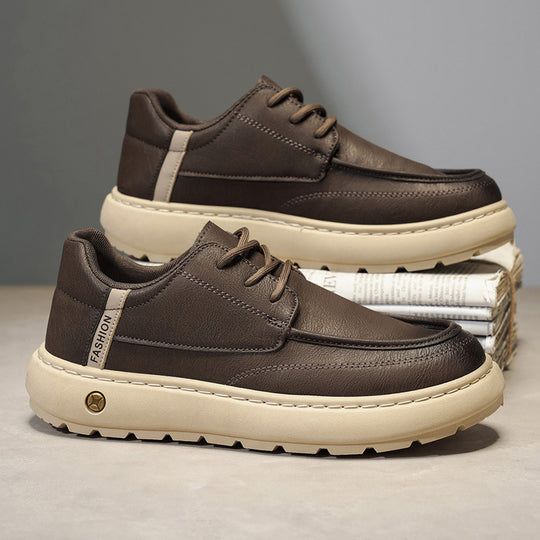 Damen Bequeme Sneaker mit modischem Lederdesign und rutschfester Sohle EB