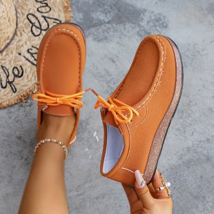 Damen Mokassins mit elastischen Schnürdetails und rutschfester Sohle EB
