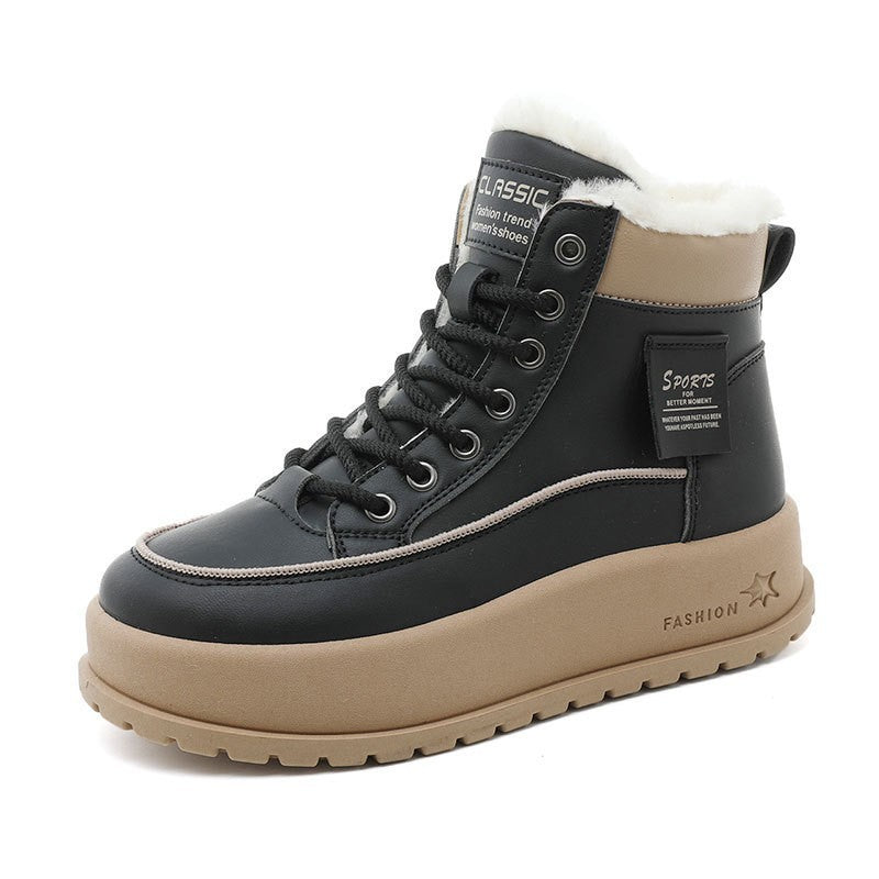 Damen Winter Boots mit dickem Fleece-Futter und rutschfester Sohle EB