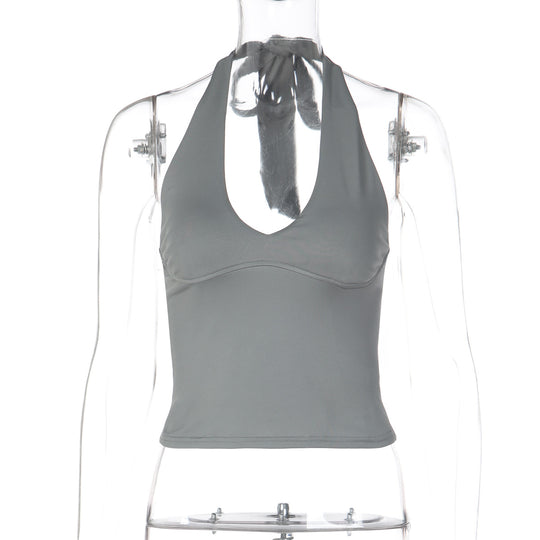 Damen Halterneck Crop-Top EB