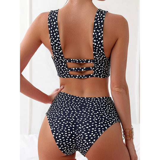 Damen Sportliches Bikini-Top mit hohem Bund EB