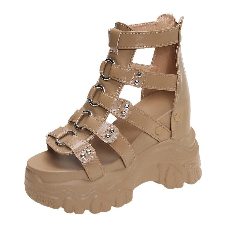 Damen Chunky Sandalen mit verstellbarem Riemendesign und rutschfester Sohle EB