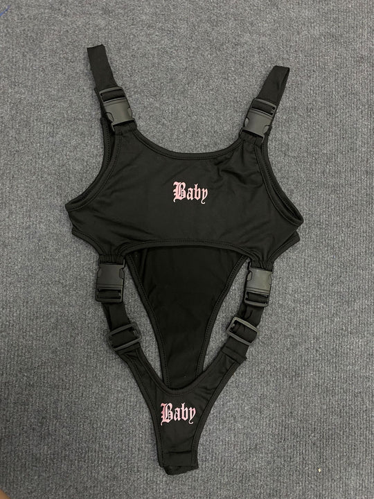 Damen Wickelbody mit einzigartigem Design und verstellbaren Riemen EB