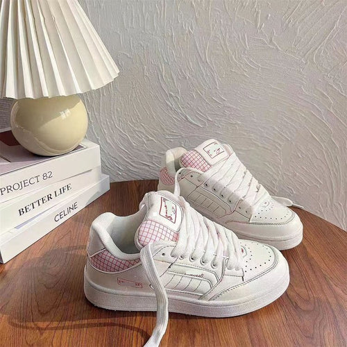 Damen Sneakers im modernen Design mit atmungsaktiver Oberflächenstruktur und kreativem Gittermuster EB