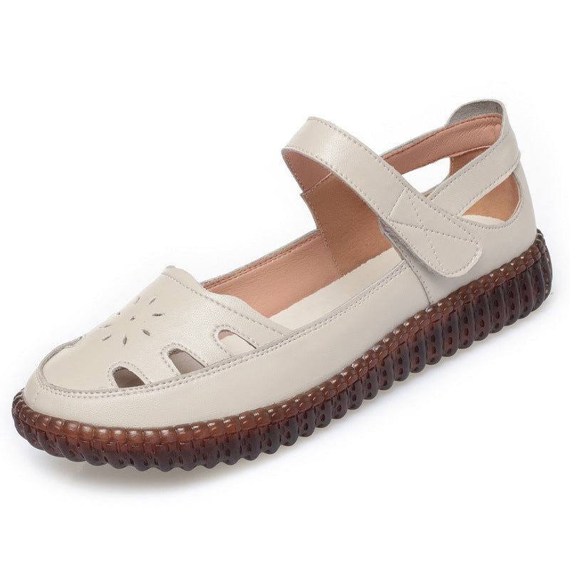 Damen Sandalen mit verstellbarem Fesselriemen und rutschfester Sohle EB