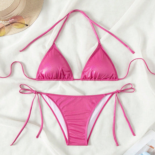 Damen Triangel-Bikini mit anpassbaren Bindebändern EB