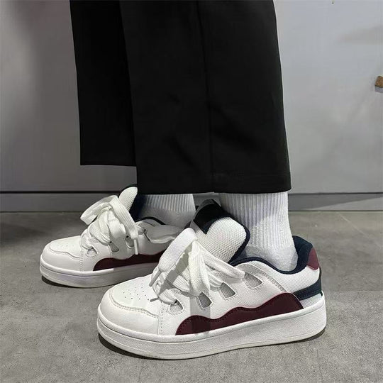 Damen Sportliche Sneakers mit atmungsaktivem Mesh-Obermaterial und robuster Gummisohle EB