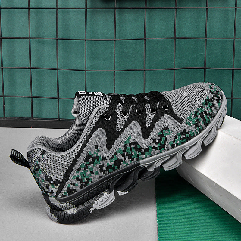 Damen Sportliche Sneaker mit atmungsaktivem Mesh-Obermaterial und stabiler Sohle EB
