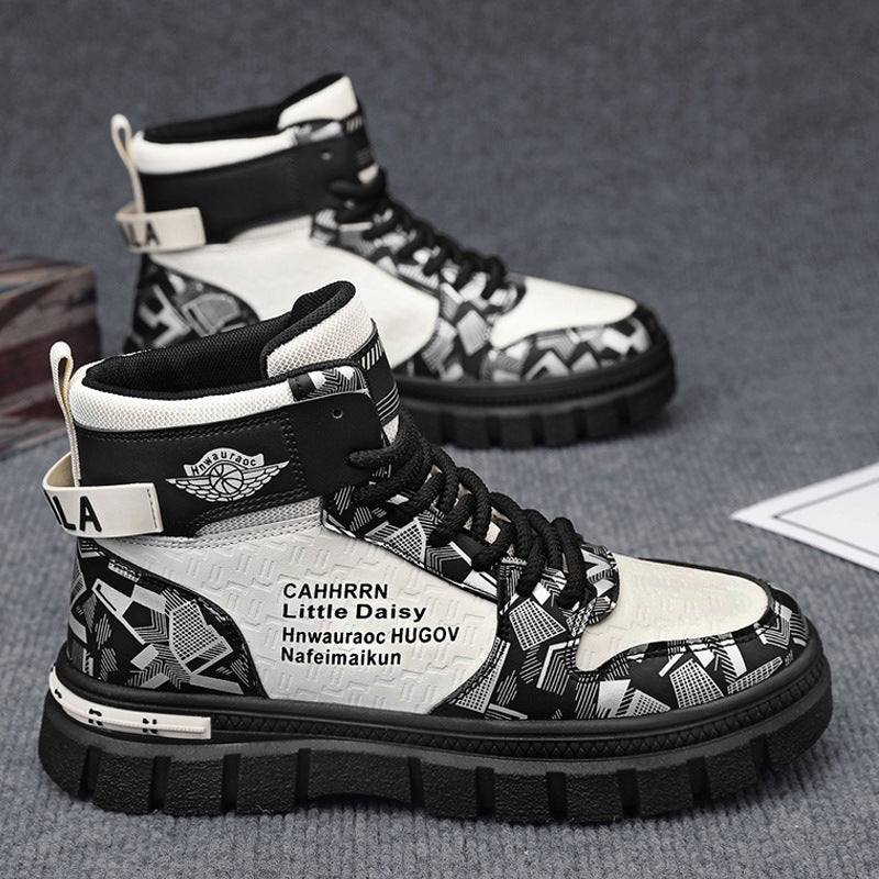 Damen Hochwertige Sneaker mit geometrischem Muster und strapazierfähiger Sohle EB